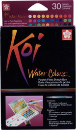 Sakura Koi Water Colors Pocket Field Sketch Box - 30 demi-pastilles